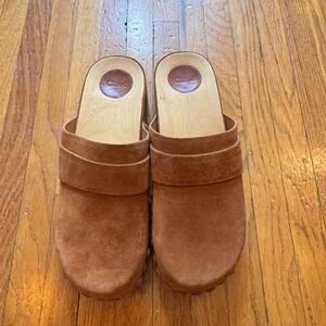 Chloe Chic Brown Suede Clogs 40